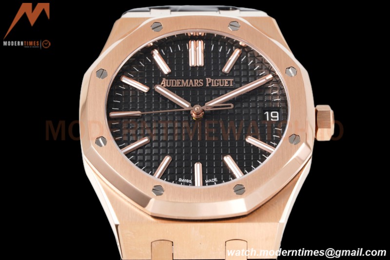 Audemars Piguet - Royal Oak 41mm 15510 RG/LE Black/Stk APSF A4302 Mod