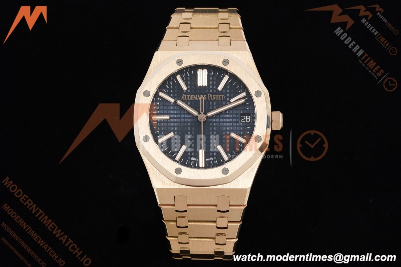 Audemars Piguet - Royal Oak 41mm 15510OR RG/RG Blue/Stk RSF A4302 Mod