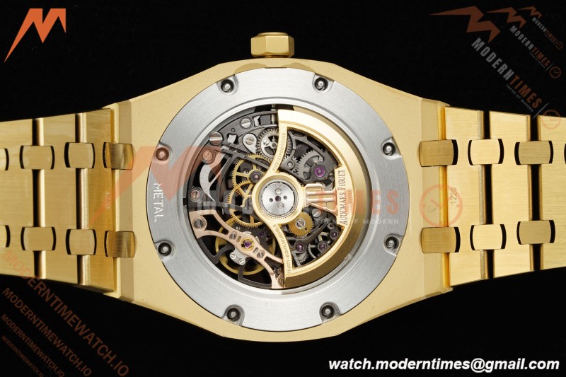 Audemars Piguet - Royal Oak 15412BA 41mm Rainbow YG/YG Skeleton Dial THBF V3 SH3132 Free Sprung