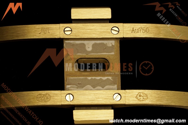 Audemars Piguet - Royal Oak 15412BA 41mm Rainbow YG/YG Skeleton Dial THBF V3 SH3132 Free Sprung