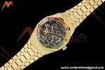 Audemars Piguet - Royal Oak 15412BA 41mm Rainbow YG/YG Skeleton Dial THBF V3 SH3132 Free Sprung
