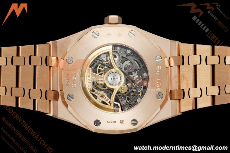 Audemars Piguet - Royal Oak 15412OR 41mm Rainbow RG/RG Skeleton Dial THBF V3 SH3132 Free Sprung