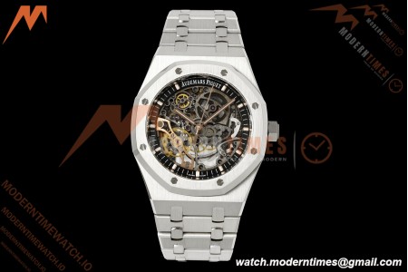 Audemars Piguet - Royal Oak 15407ST 41mm Openworked SS/SS Skeleton Dial THBF V3 SH3132 Free Sprung