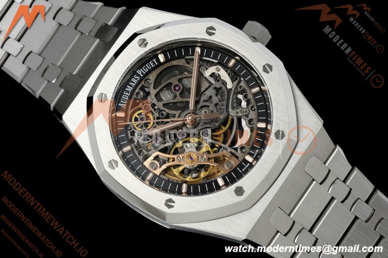 Audemars Piguet - Royal Oak 15407ST 41mm Openworked SS/SS Skeleton Dial THBF V3 SH3132 Free Sprung