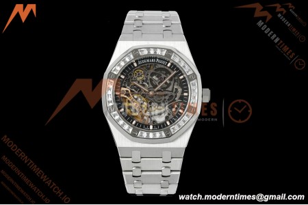 Audemars Piguet - Royal Oak 15412BC 41mm Dia SS/SS Skeleton Dial THBF V3 SH3132 Free Sprung
