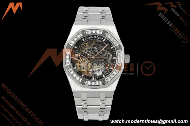 Audemars Piguet - Royal Oak 15412BC 41mm Dia SS/SS Skeleton Dial THBF V3 SH3132 Free Sprung