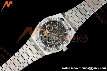Audemars Piguet - Royal Oak 15412BC 41mm Dia SS/SS Skeleton Dial THBF V3 SH3132 Free Sprung