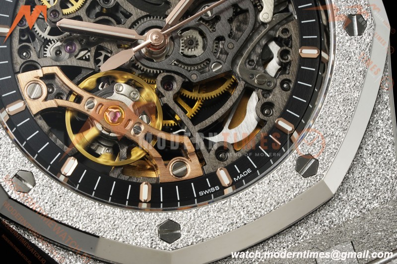 Audemars Piguet - Royal Oak 15407BC 41mm Openworked Frosted SS/SS Skeleton THBF V3 SH3132 Free Sprung
