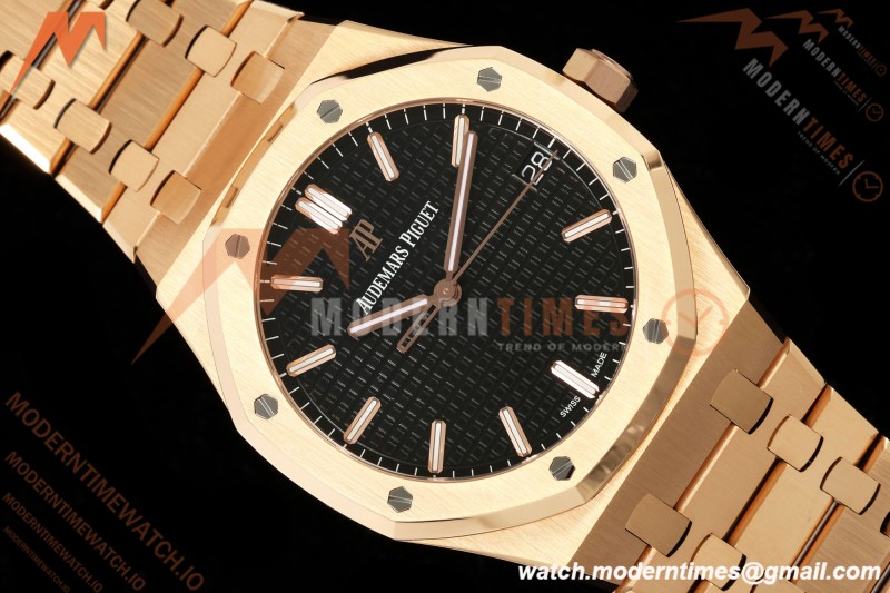 Audemars Piguet - Royal Oak 15510OR 41mm RG/RG Blk/Stk ZF V3 SA4302