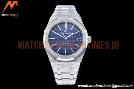 Audemars Piguet - Royal Oak 15410 Frosted SS/SS Blue ZF A3120