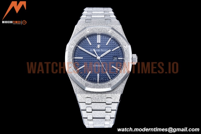 Audemars Piguet - Royal Oak 15410 Frosted SS/SS Blue ZF A3120