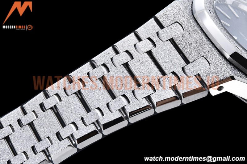 Audemars Piguet - Royal Oak 15410 Frosted SS/SS Blue ZF A3120