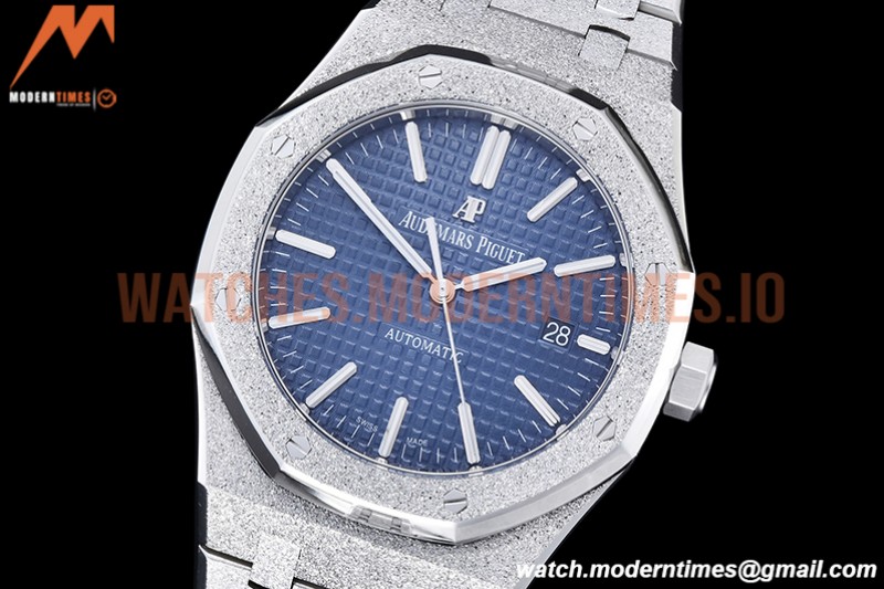 Audemars Piguet - Royal Oak 15410 Frosted SS/SS Blue ZF A3120