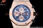 Audemars Piguet - AP ROO Chronograph RG/RG Blue/Dot APF A3126 Mod