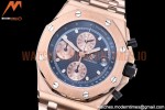 Audemars Piguet - AP ROO Chronograph RG/RG Blue/Dot APF A3126 Mod