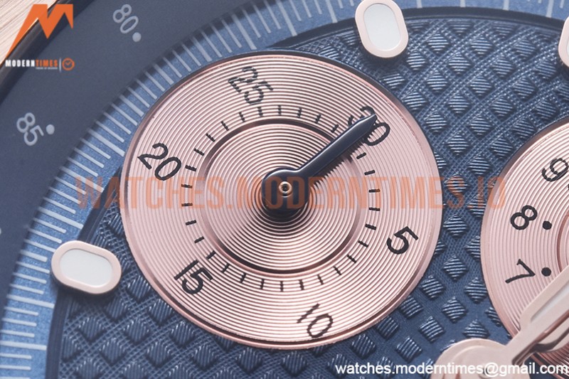 Audemars Piguet - AP ROO Chronograph RG/RG Blue/Dot APF A3126 Mod