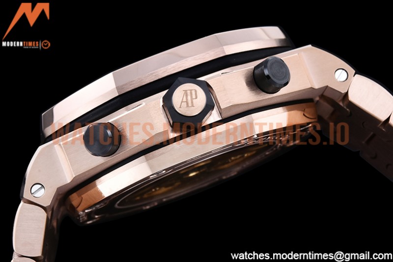 Audemars Piguet - AP ROO Chronograph RG/RG Grey/Num APF A3126 Mod
