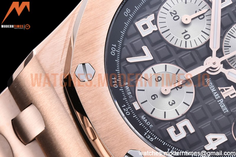 Audemars Piguet - AP ROO Chronograph RG/RG Grey/Num APF A3126 Mod