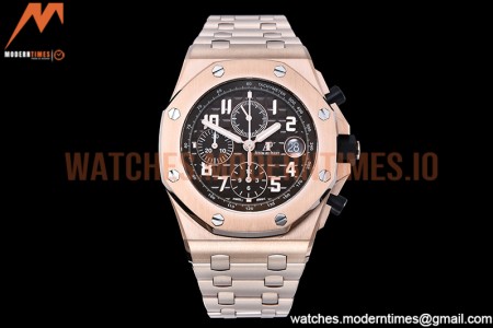 Audemars Piguet - AP ROO Chronograph RG/RG Brown/Num APF A3126 Mod