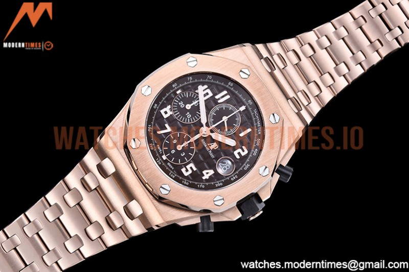 Audemars Piguet - AP ROO Chronograph RG/RG Brown/Num APF A3126 Mod