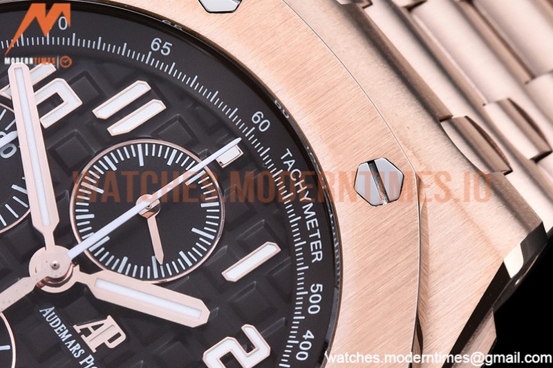 Audemars Piguet - AP ROO Chronograph RG/RG Brown/Num APF A3126 Mod