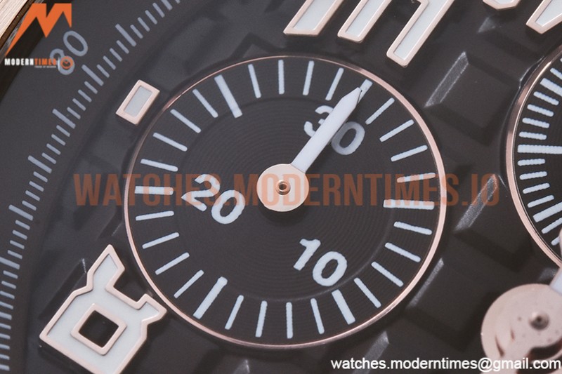 Audemars Piguet - AP ROO Chronograph RG/RG Brown/Num APF A3126 Mod