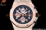 Audemars Piguet - AP ROO Chronograph RG/RG Black/Num APF A3126 Mod