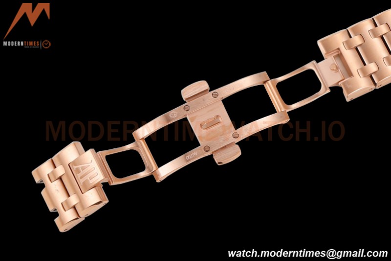 Audemars Piguet - AP ROO Chronograph RG/RG Black/Num JF A3126 Mod