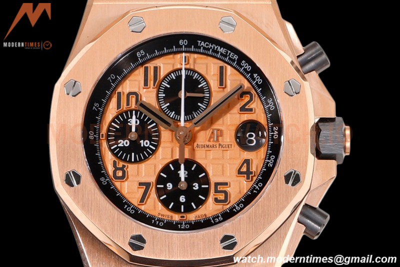 Audemars Piguet - AP ROO Chronograph RG/RG Gold/Num JF A3126 Mod