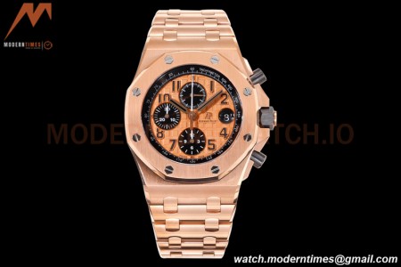Audemars Piguet - AP ROO Chronograph RG/RG Gold/Num JF A3126 Mod