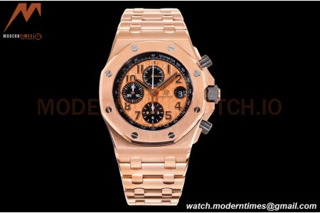 Audemars Piguet - AP ROO Chronograph RG/RG Gold/Num JF A3126 Mod