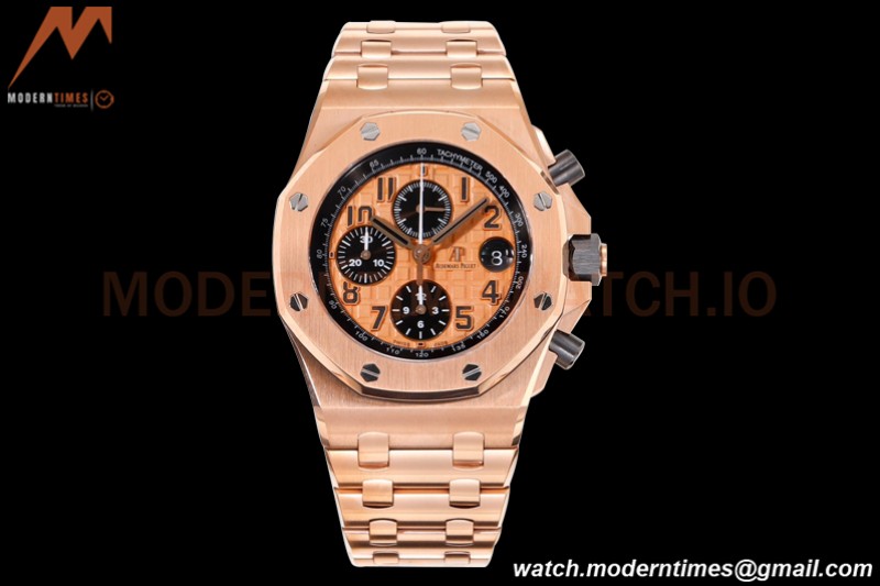Audemars Piguet - AP ROO Chronograph RG/RG Gold/Num JF A3126 Mod