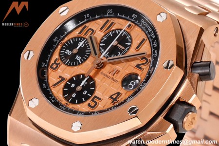 Audemars Piguet - AP ROO Chronograph RG/RG Gold/Num JF A3126 Mod
