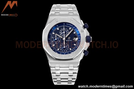 Audemars Piguet - AP ROO Chronograph SS/SS Blue/Stk JF A3126 Mod