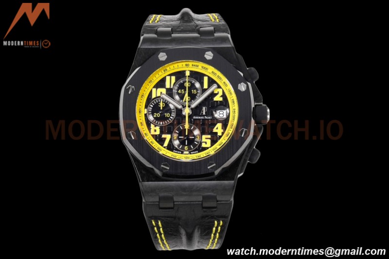 Audemars Piguet - AP ROO Chronograph SS/LE Black/Num JF A3126 Mod