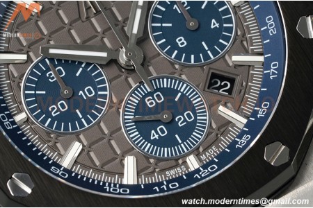 Audemars Piguet - AP ROO Chronograph 26420 SS/RU Grey/Black APF 7750 MOD