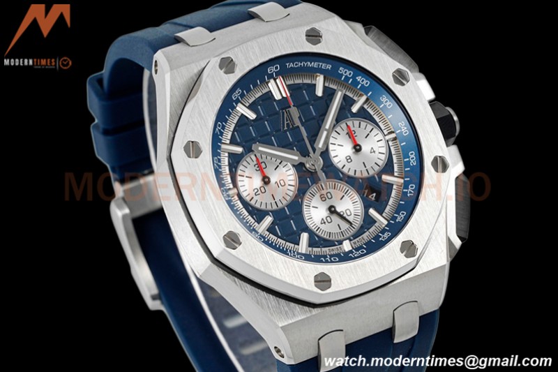 Audemars Piguet - AP ROO Chronograph 26420 SS/RU Blue/Silver APF 7750 MOD