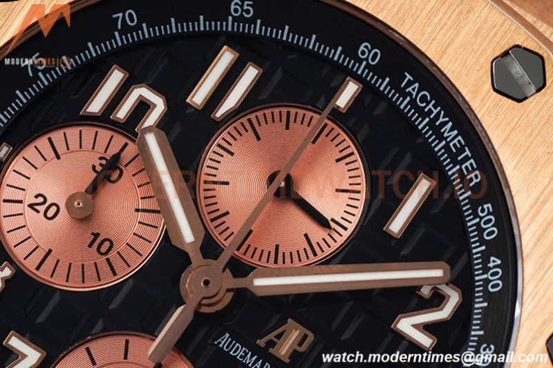 Audemars Piguet - AP ROO Chronograph RG/LE Blk/Num SF A3126 Mod