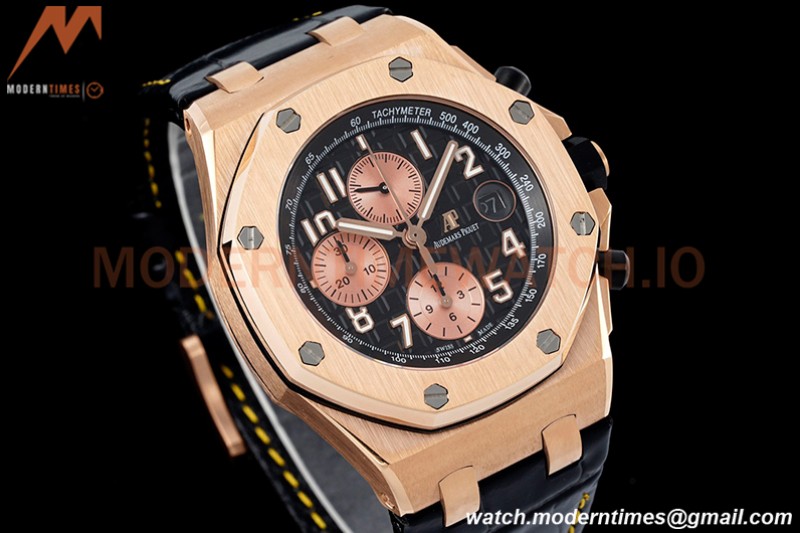 Audemars Piguet - AP ROO Chronograph RG/LE Blk/Num SF A3126 Mod