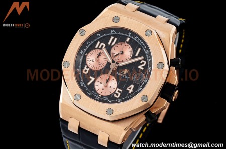 Audemars Piguet - AP ROO Chronograph RG/LE Blk/Num SF A3126 Mod