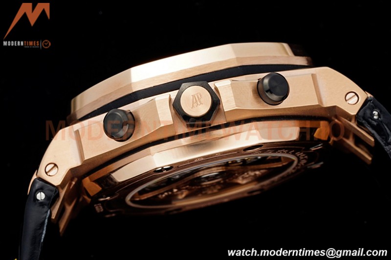 Audemars Piguet - AP ROO Chronograph RG/LE Blk/Num SF A3126 Mod