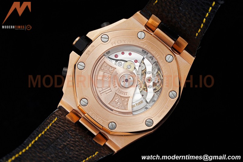 Audemars Piguet - AP ROO Chronograph RG/LE Blk/Num SF A3126 Mod