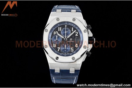 Audemars Piguet - AP ROO Chronograph SS/LE Blk/Num Blue SF A3126 Mod