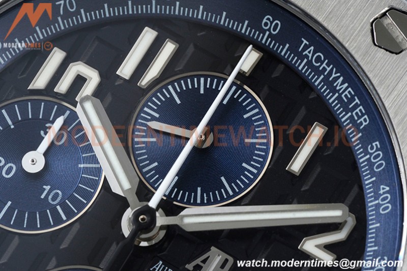 Audemars Piguet - AP ROO Chronograph SS/LE Blk/Num Blue SF A3126 Mod