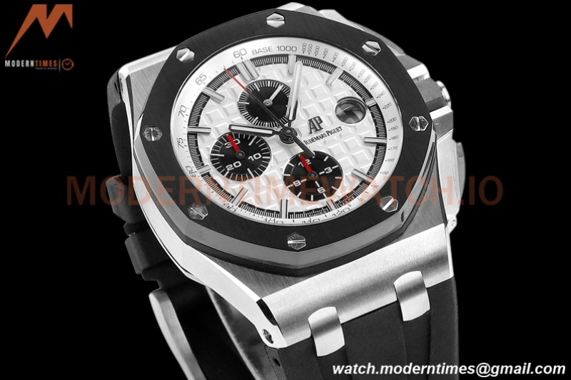 Audemars Piguet - AP ROO Chronograph 44mm CER/SS/RU White JJF A3126 Mod