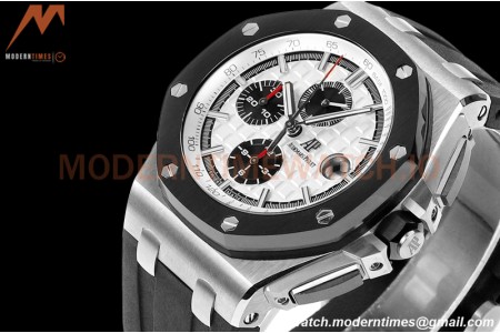 Audemars Piguet - AP ROO Chronograph 44mm CER/SS/RU White JJF A3126 Mod