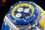 Audemars Piguet - AP ROO Chronograph 44mm CER/SS/RU Blue/Yelw JJF A3126 Mod