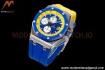 Audemars Piguet - AP ROO Chronograph 44mm CER/SS/RU Blue/Yelw JJF A3126 Mod