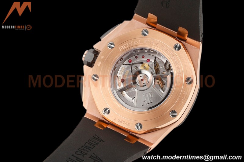 Audemars Piguet - AP ROO Chronograph 44mm RG/CER/RU Blk/Wht JJF A3126 Mod