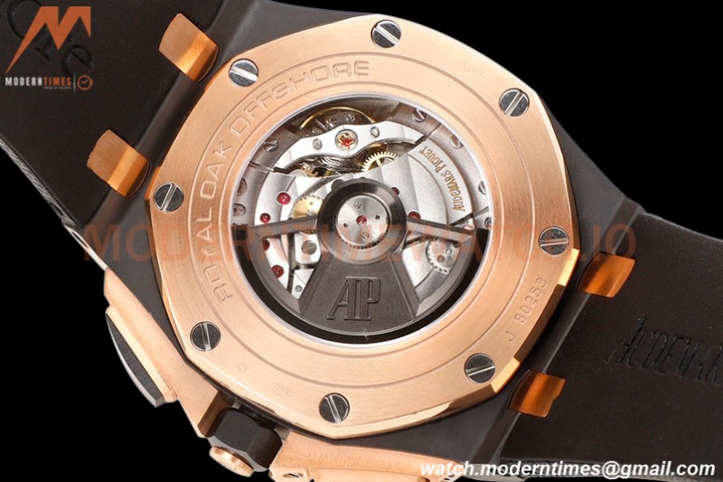 Audemars Piguet - AP ROO Chronograph 44mm CER/RG/RU Blk/Wht JJF A3126 Mod